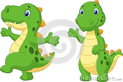 Cute dinosaur cartoon Vector Illustration