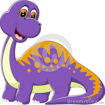 Cute dinosaur cartoon Vector Illustration