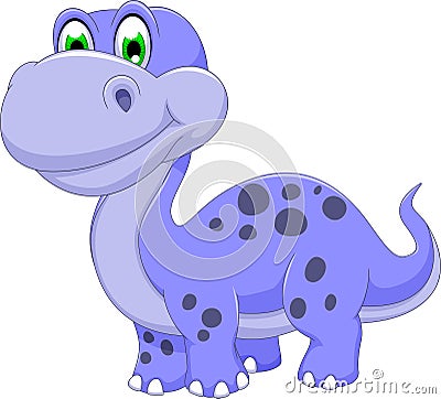 Cute dinosaur cartoon smiling Stock Photo