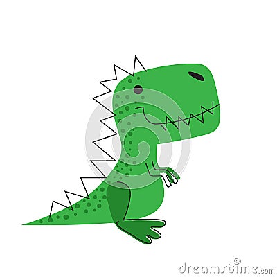 Cute dinosaur. Dino drawn vector for kids fashion Vector Illustration