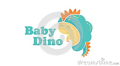 Cute dinosaur logo Stock Photo