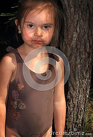 Cute Dirty Little Urchin Stock Photo