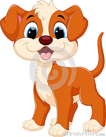 Cute dog cartoon Cartoon Illustration