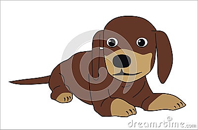 Cute dog Vector Illustration
