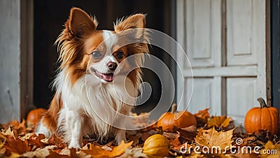Cute dog lonely, comfort house purebred Stock Photo