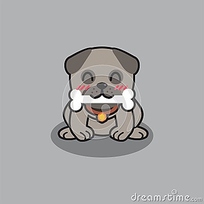 Cute dog illustration puppy isolated Cartoon Illustration