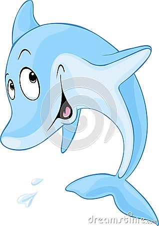 Cute dolphin cartoon Vector Illustration