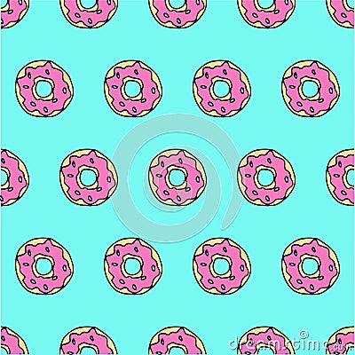 Cute donat pattern Stock Photo