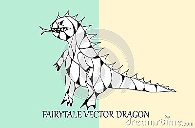 Cute dragon cartoon Vector Illustration