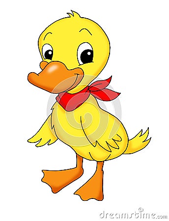 Cute duckling Cartoon Illustration