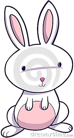 Cute Easter Bunny Vector Illustration