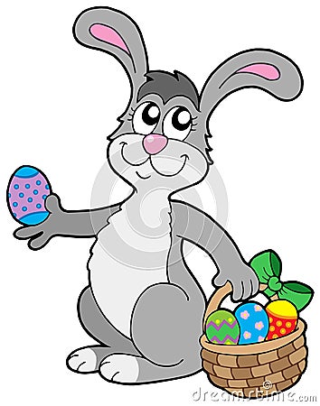 Cute Easter bunny Vector Illustration