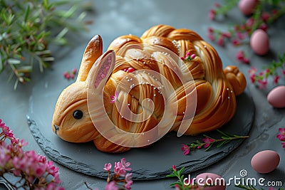 Cute Easter bunny like a delicious pastry Stock Photo
