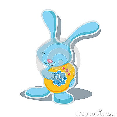 Cute Easter Bunny Vector Illustration