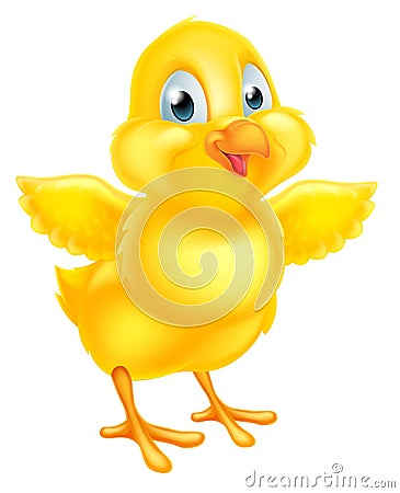 Cute Easter Chick Vector Illustration