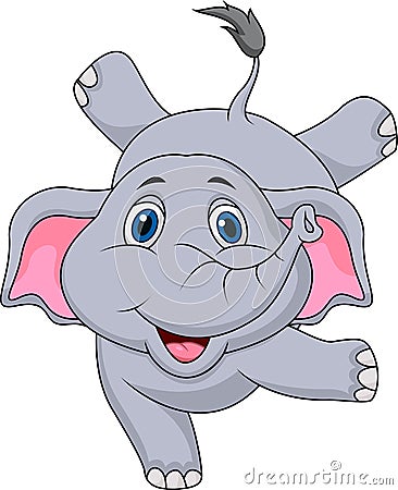 Cute elephant cartoon circus Vector Illustration