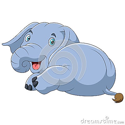 Cute elephant cartoon Vector Illustration