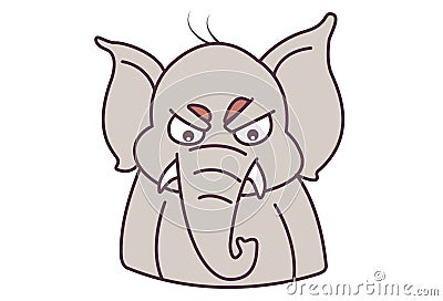 Cute Elephant furious. Stock Photo
