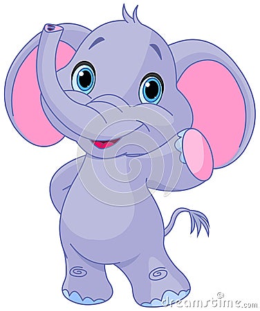 Cute elephant Vector Illustration