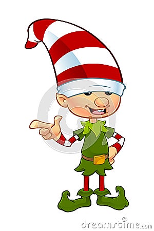 Cute Elf Character Vector Illustration