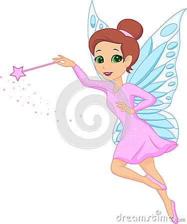 Cute fairy cartoon Vector Illustration