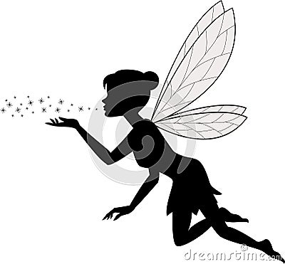 Cute fairy flying Vector Illustration