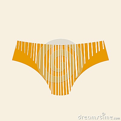 Cute female color panties. Trendy thongs icon. Women underwear element. Feminine symbol, template modern design for Vector Illustration