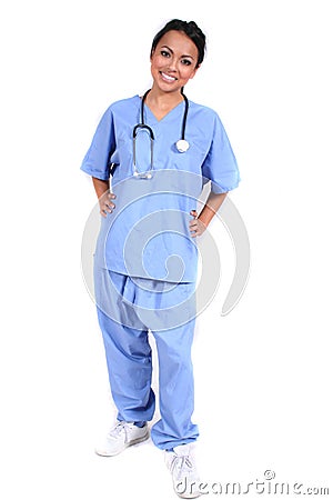 Cute Female Nurse, Doctor, Medical Worker Stock Photo