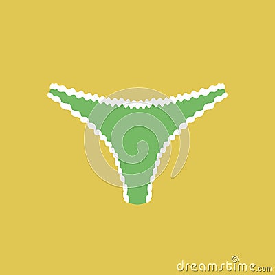 Cute female red panties. Trendy thongs icon. Women underwear element. Feminine symbol, template modern design for Vector Illustration