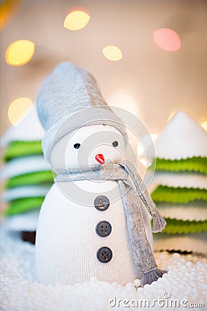 Cute festive snowman Stock Photo