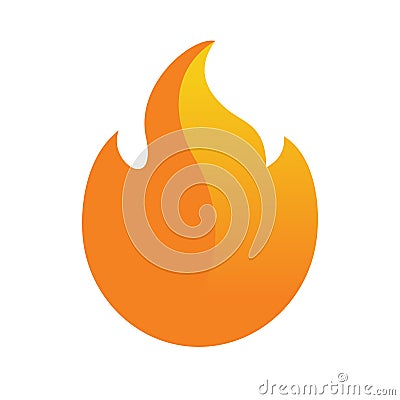 Cute fire logo icon vector image Vector Illustration