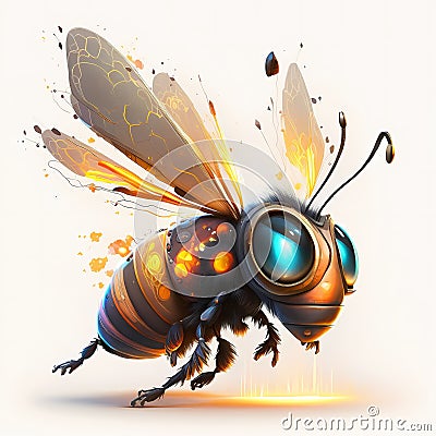 Firefly Cartoon Style. Generative AI Stock Photo