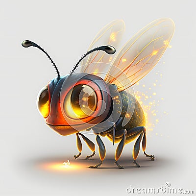 Firefly Cartoon Style. Generative AI Stock Photo