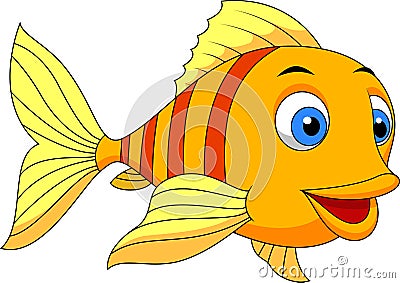 Cute fish cartoon Vector Illustration