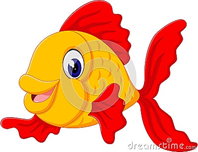 Cute fish cartoon Vector Illustration