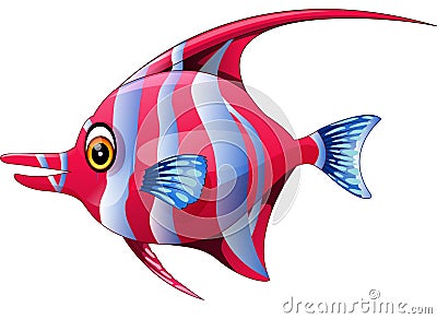 Cute fish cartoon Vector Illustration