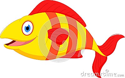 Cute fish cartoon Vector Illustration