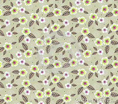 Cute Floral pattern. Vector Illustration