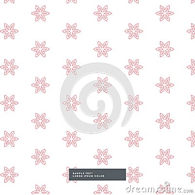 Cute flower fabric pattern background Vector Illustration