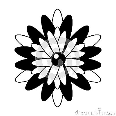 Cute flower isolated icon Vector Illustration