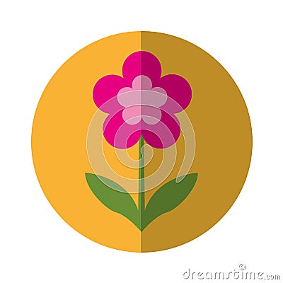 Cute flower nature icon Vector Illustration