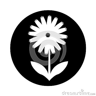 Cute flower nature icon Vector Illustration