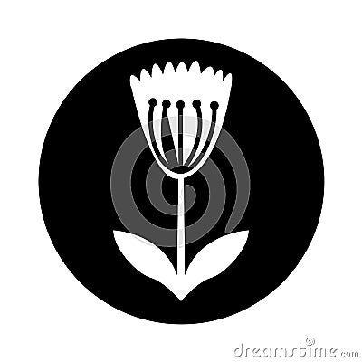 Cute flower nature icon Vector Illustration