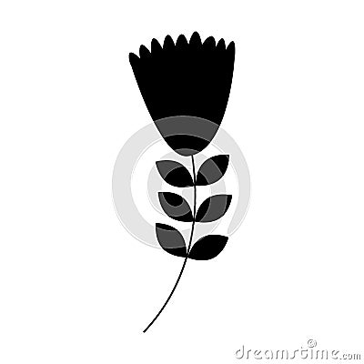 Cute flower nature icon Vector Illustration