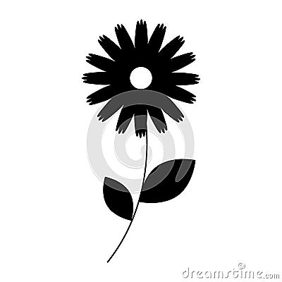 Cute flower nature icon Vector Illustration