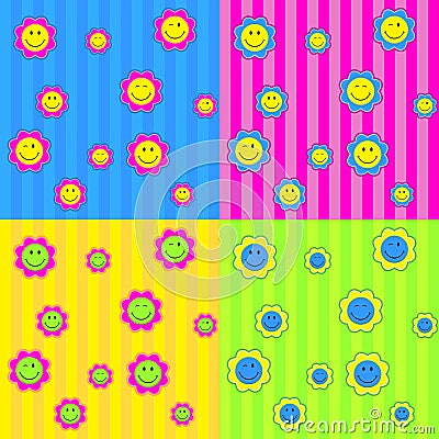 Cute Flower Pattern Vector Illustration