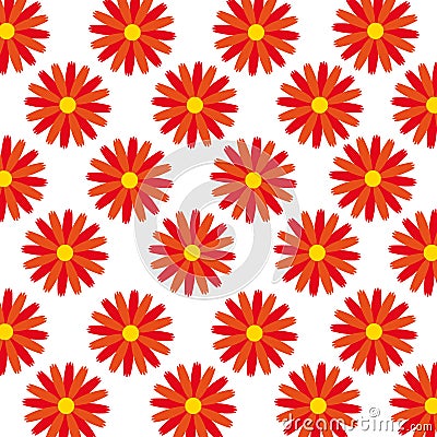 Cute flower pattern background Vector Illustration