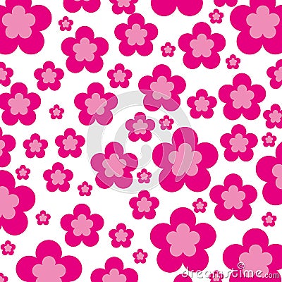 Cute flower pattern background Vector Illustration