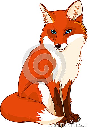 Cute fox Vector Illustration