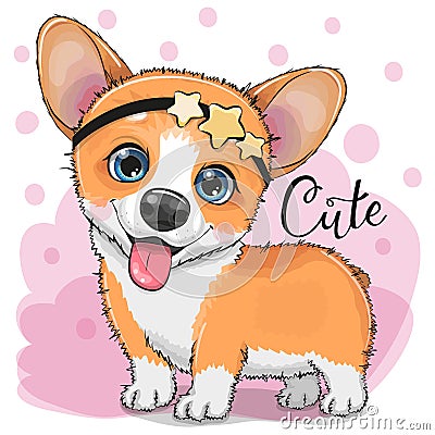 Cute Fox with bubble gum Vector Illustration